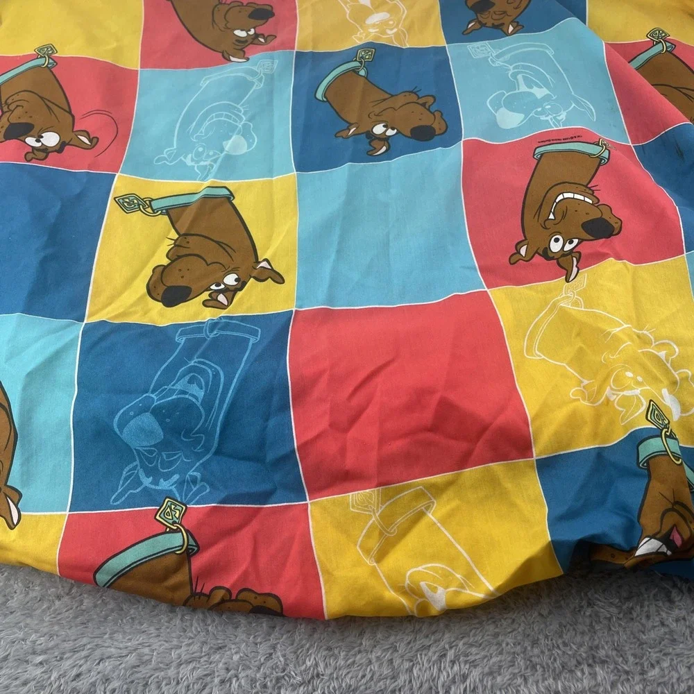 Hanna Barbera Scooby Doo Twin Fitted Sheet Multi Color Vintage 1999 Fabric Craft